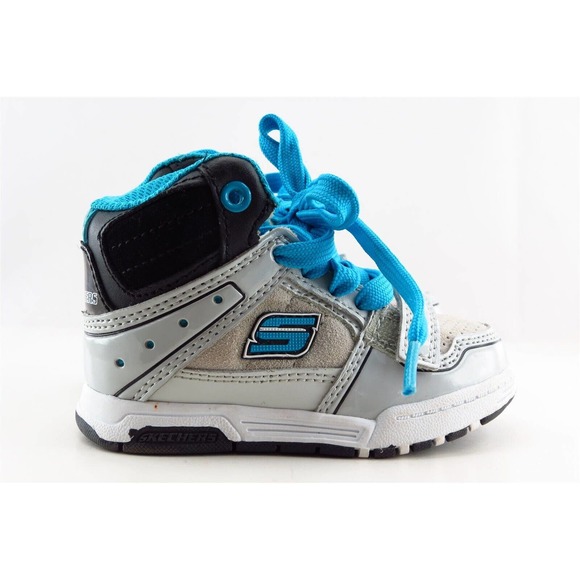 Skechers Gray Synthetic Athletic Toddler‎ Boys Sz 5 - Picture 3 of 6